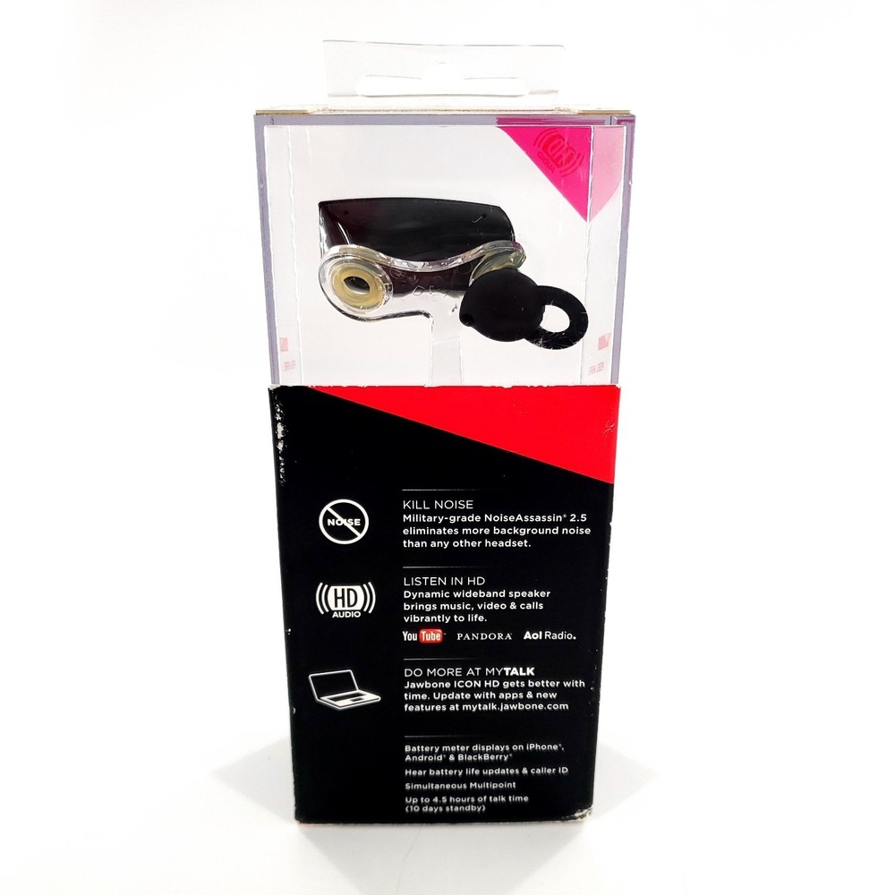 Jawbone ICON HD In-Ear Bluetooth Headset Noise Assassin 2.5 JBG03BW New Sealed - Picture 4 of 4